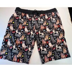 Men's shorts size 2x / 3X German Shepherd Dog Print Lounge Shorts‎ Drawstring